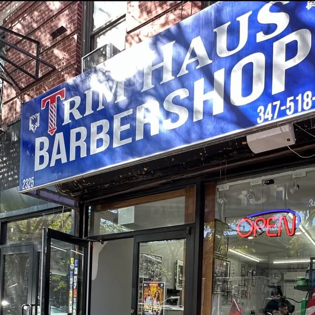 Trim Haus Barbershop storefront on Arthur Ave, Bronx NYC